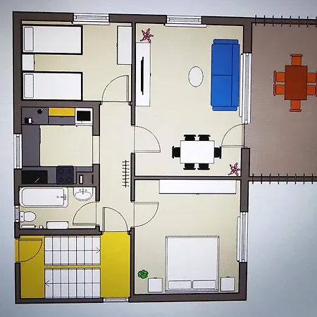 3 Zimmer-apartment Mit Terrasse Apartment *